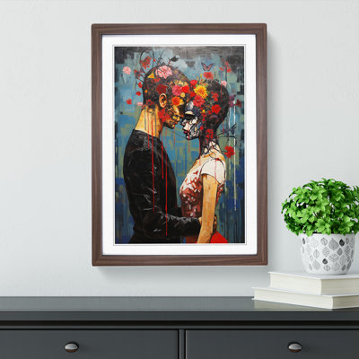 Lovers Contemporary - Framed Print