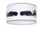 Deron 1 - Light Black/White Drum Pendant
