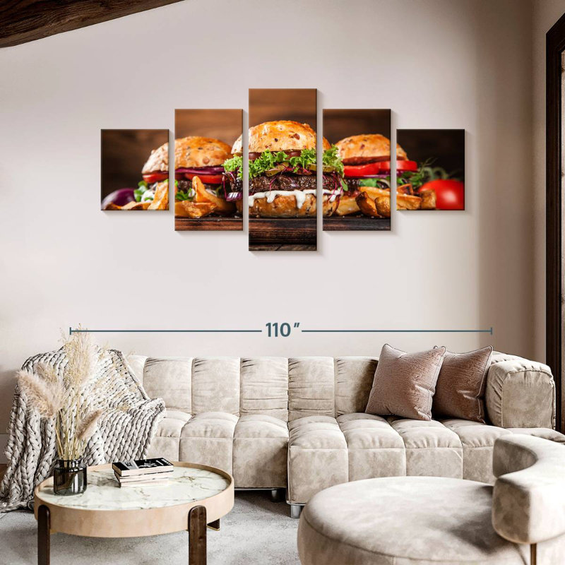'Juicy Burgers, 42" H x 92" W