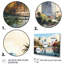 «Skyline of Modern Florida City Watercolor», reproduction sur toile-1646365733-1646365736