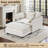Chaise Lounge Chair Indoor with Ottoman, Oversized Chenille Lounge Sofa Chair, Comfy Reading Chair with Double-sided Armrest and Lumbar Support for Bedroom, Living Room, Office-758575794