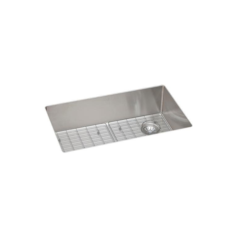 Évier de cuisine encastrable l 32 po x l 19 po avec grille et ensemble de drain Crosstown