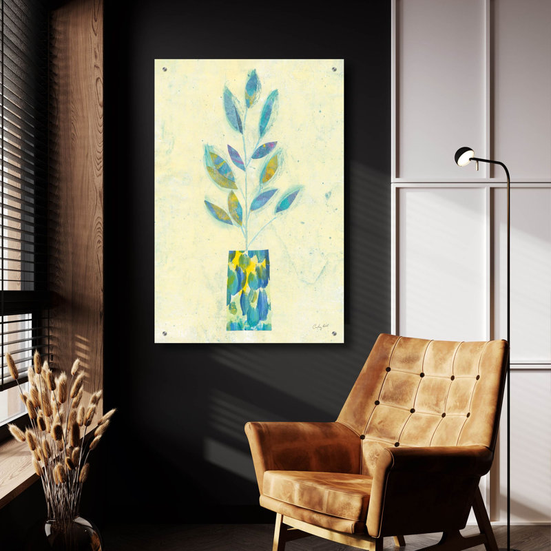  «Vibrant Vase» par Courtney Prahl, art mural en verre acrylique, 24 po x 36 po