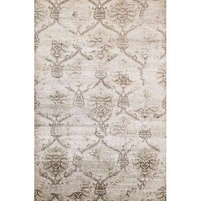 Hand Knotted Wool Damask Indoor Rug