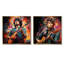 Ensemble de salon Rockstar Portrait I - Music Wall Art-135561387-135561377