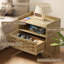 Table de chevet avec rangement, ensemble de 2, table de chevet en rotin Boho avec tiroir-875756899-881158074
