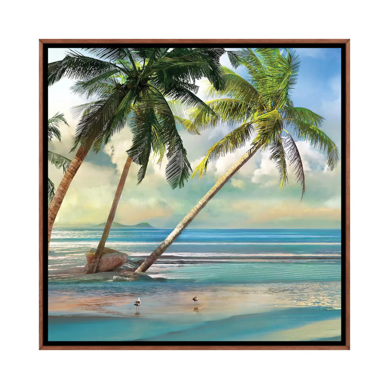 «A Found Paradise III» par Mike Calascibetta - impression d'art graphique, H 18 po x l 18 po x 1,5 po, Pas de tapis