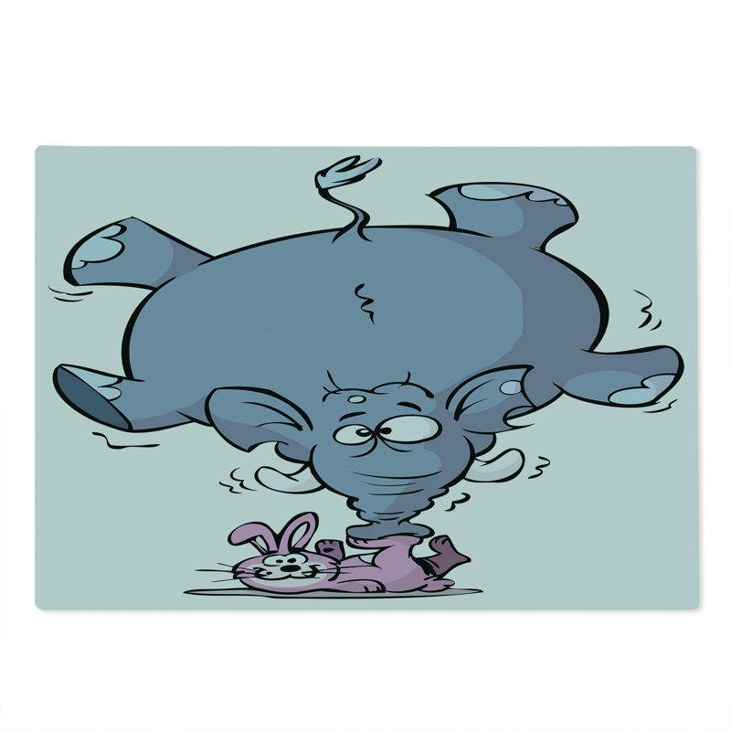 Planche à découper Ambesonne grande taille mascotte animal gris rose blanc