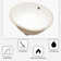 16.5" Ceramic Oval Undercounter Mount Bathroom Sink with Overflow Hole
