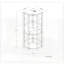 Vitrine de coin lumineuse 6 tablettes avec tablettes réglables en verre trempé et dossier en miroir-2006787043