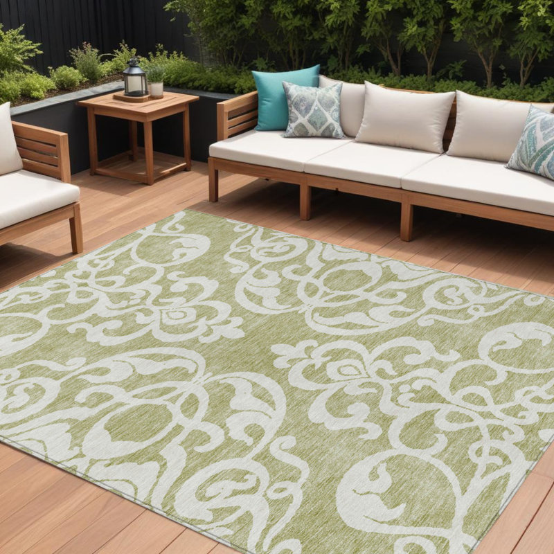 Tapis intérieur lavable en damas 9 'X 12'