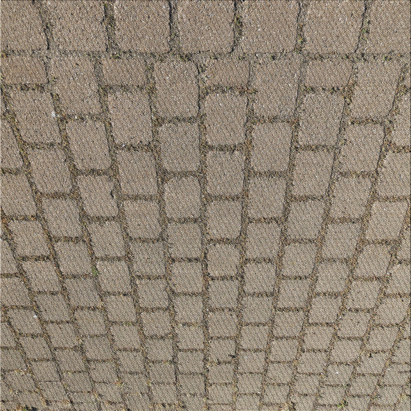 Tapis brun tissé à la machine, Carré 7 pi