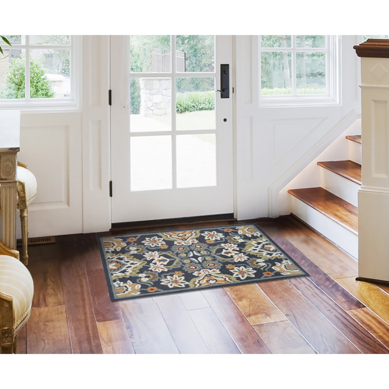 Tapis intérieur / extérieur Icie Petra, Rectangle 2 pi 6 po x 4 pi
