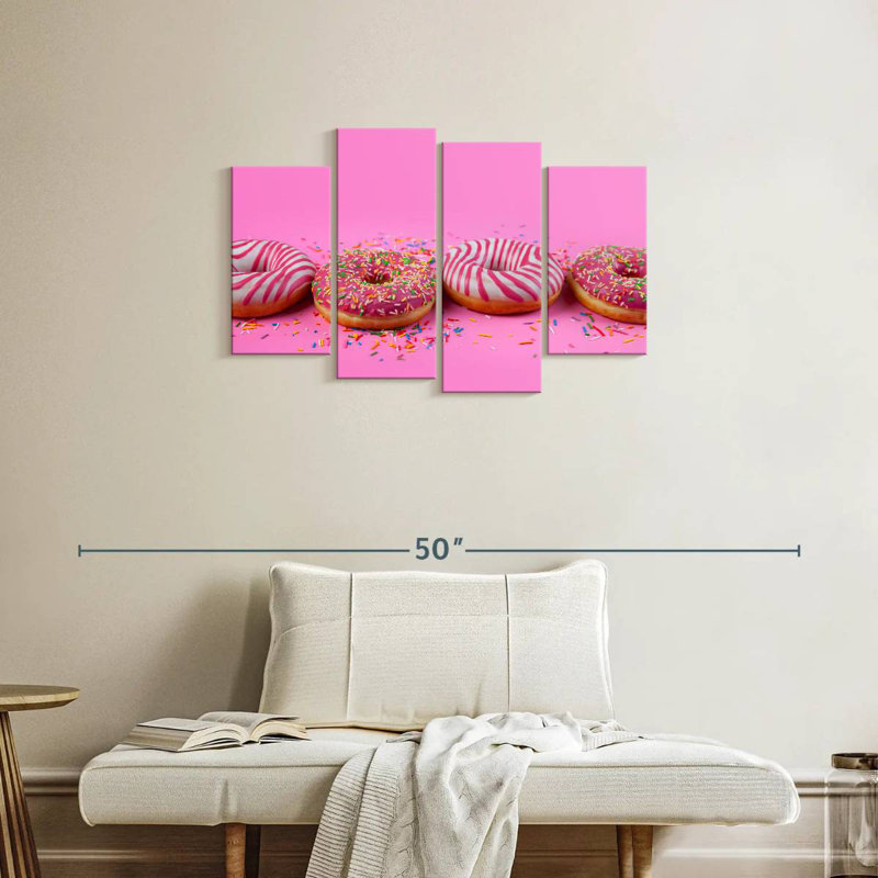 Beignets roses pastel Yarlin, H 22 po x l 36 po