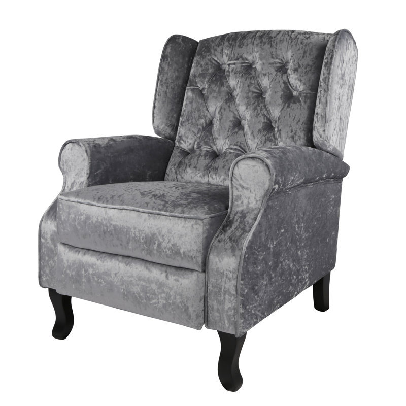Marcus 75.5cm Wide Velvet Wing Chair Recliner