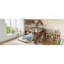 Lit superposé simple au-dessus d'une chambre double avec échelles et glissoires, lit superposé au sol avec étagères de rangement et garde-robe, conception de maisonnette-223508771