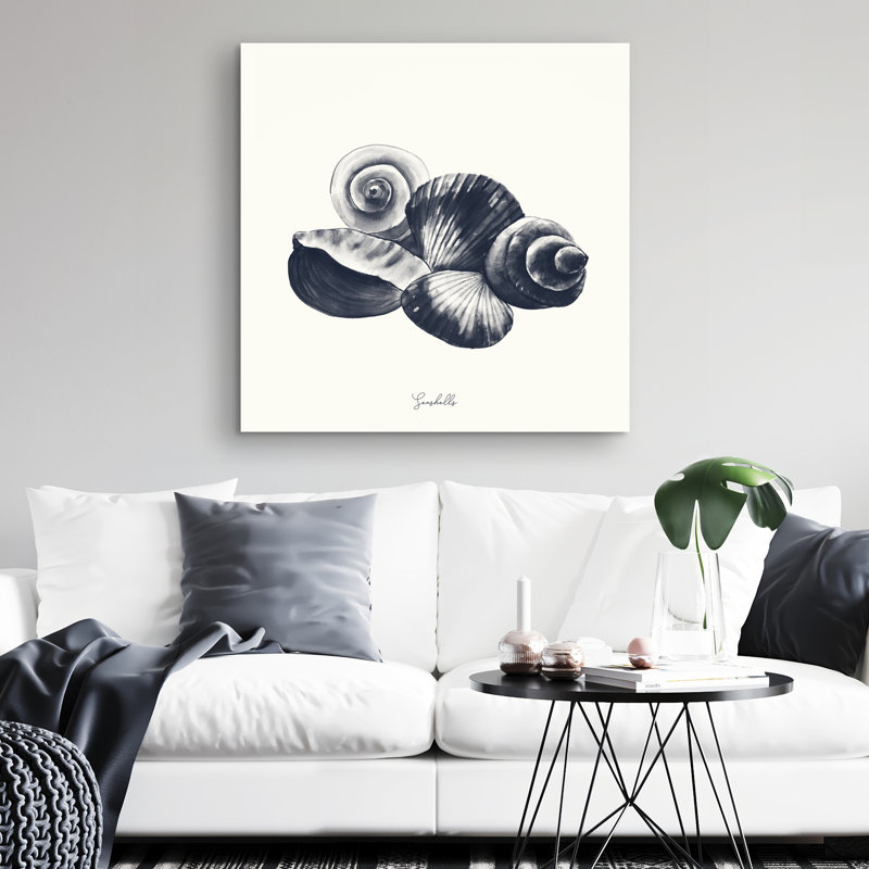 seaside shells - 32"x32" art on canvas