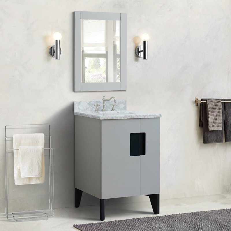 Ensemble de meuble-lavabo simple 25 po Pana, Gris clair