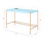 Bureau d'écriture moderne et bleu avec prise pour installation moderne