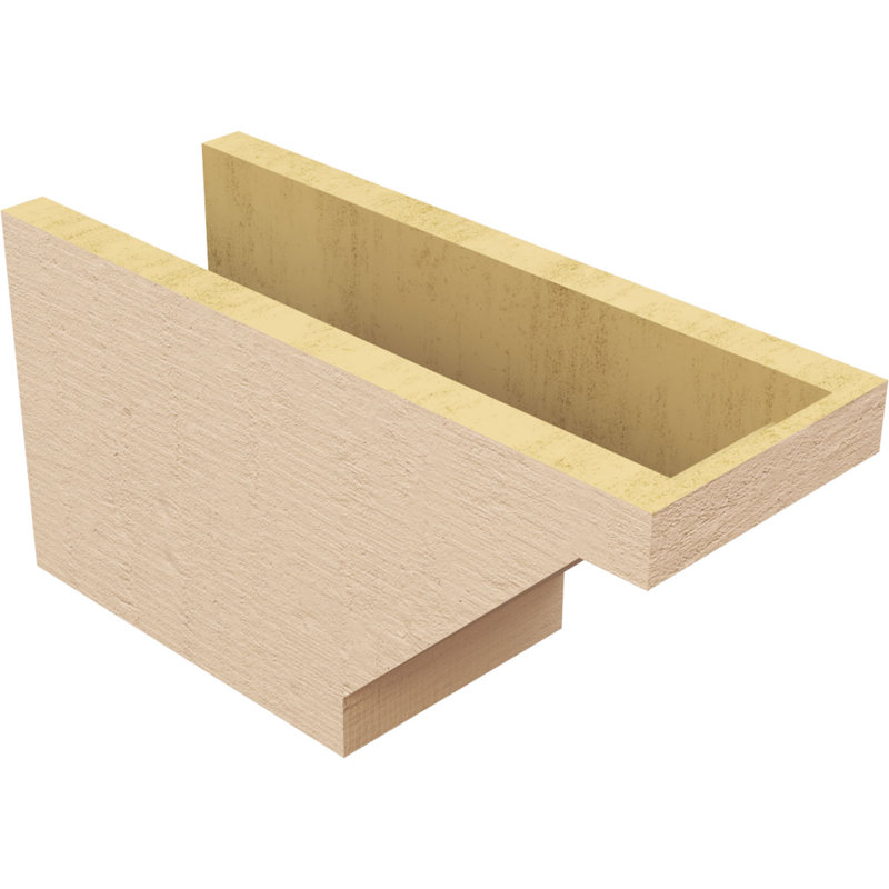 Burlington Woodgrain TimberThane Ra partier queue, brun clair apprêté, H 9 po x l 19 po x P 11 po