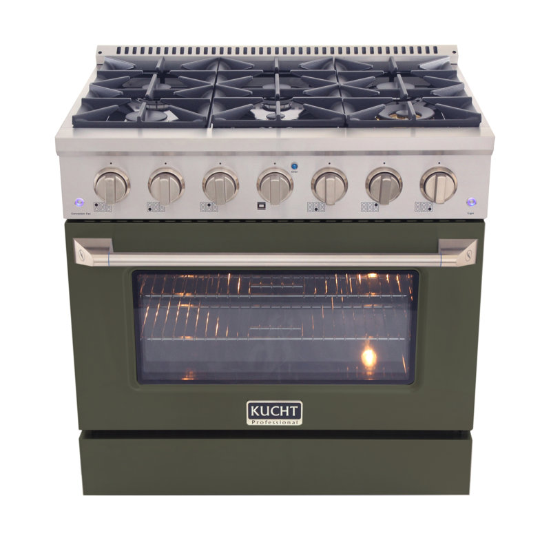 36" 5.2 Cu. Ft. Freestanding Gas, Olive Green, Natural Gas