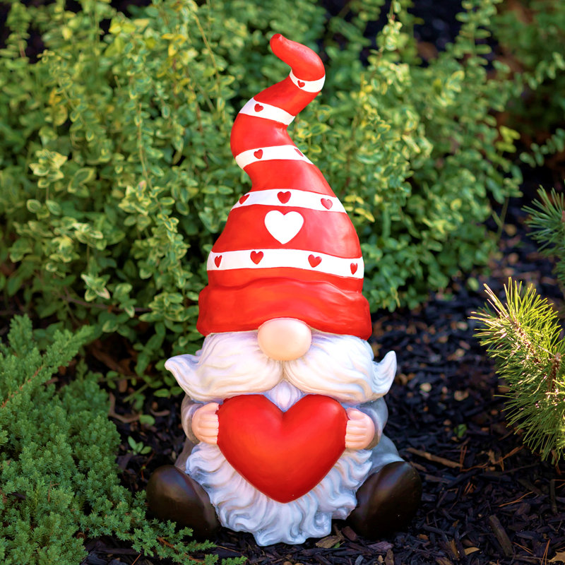 Gnomes de jardin en magnésium assortis 6 pièces "The Valentinos"