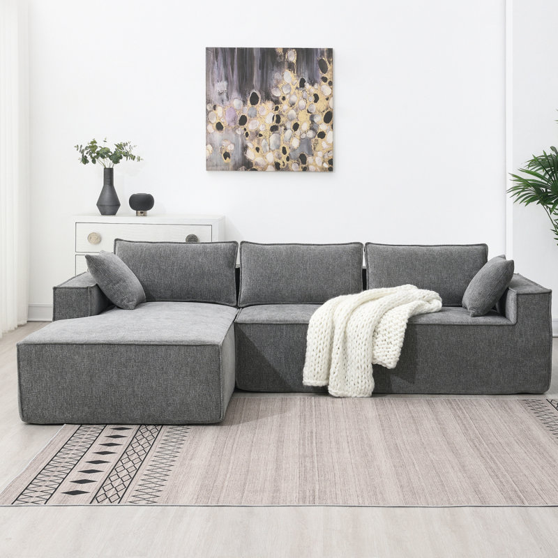 Canapé moderne - ensemble 9587G, Gris chenille