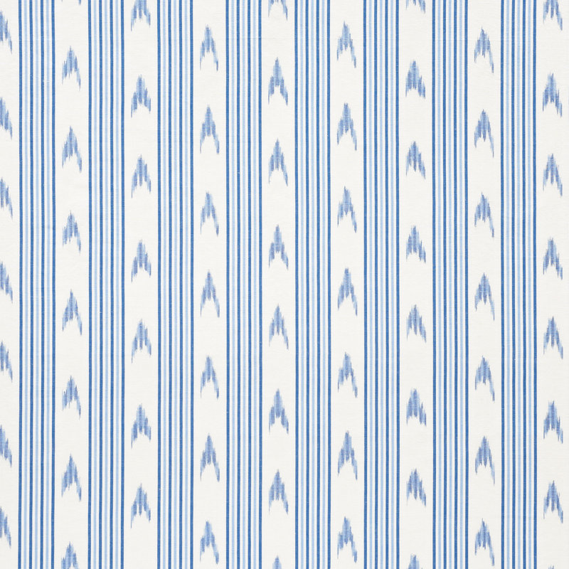 Tissu ikat Santa Barbara Schumacher x Mark D. Sikes, Indigo
