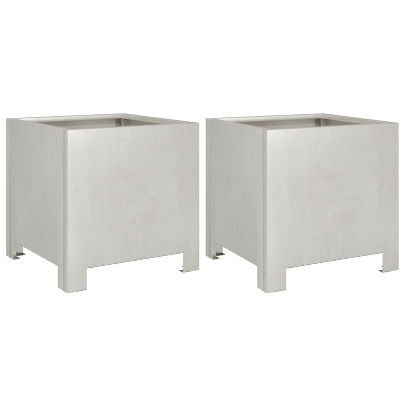 Planter Box, Silver, 30cm H x 30cm W x 30cm D