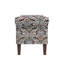 Banc de rangement en polyester avec accoudoirs roulés avec garniture cloutée étain-130092657