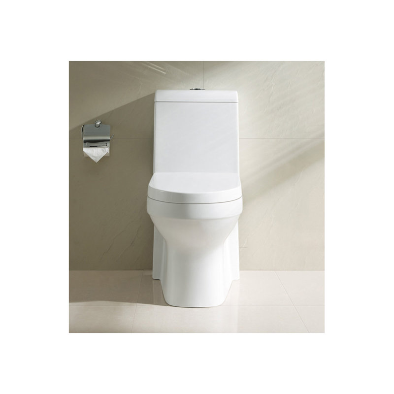 Toilette ronde une pièce à double chasse Donar (siège inclus)