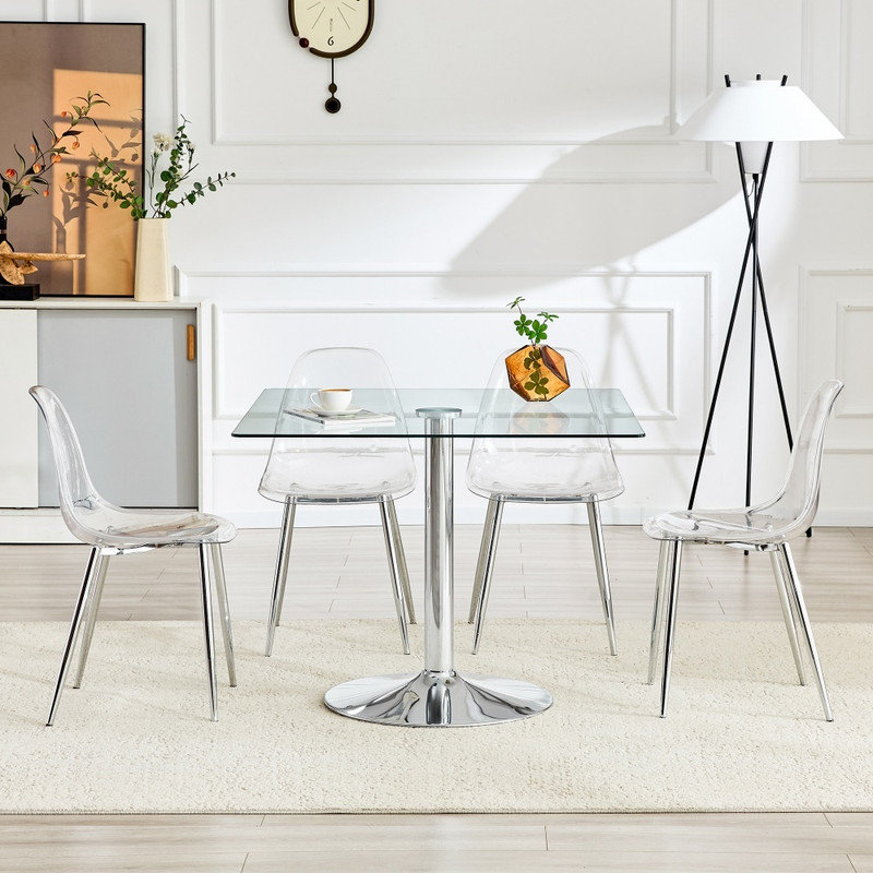 Ensemble de table de salle à manger 38,5 pouces Modern Minimalist