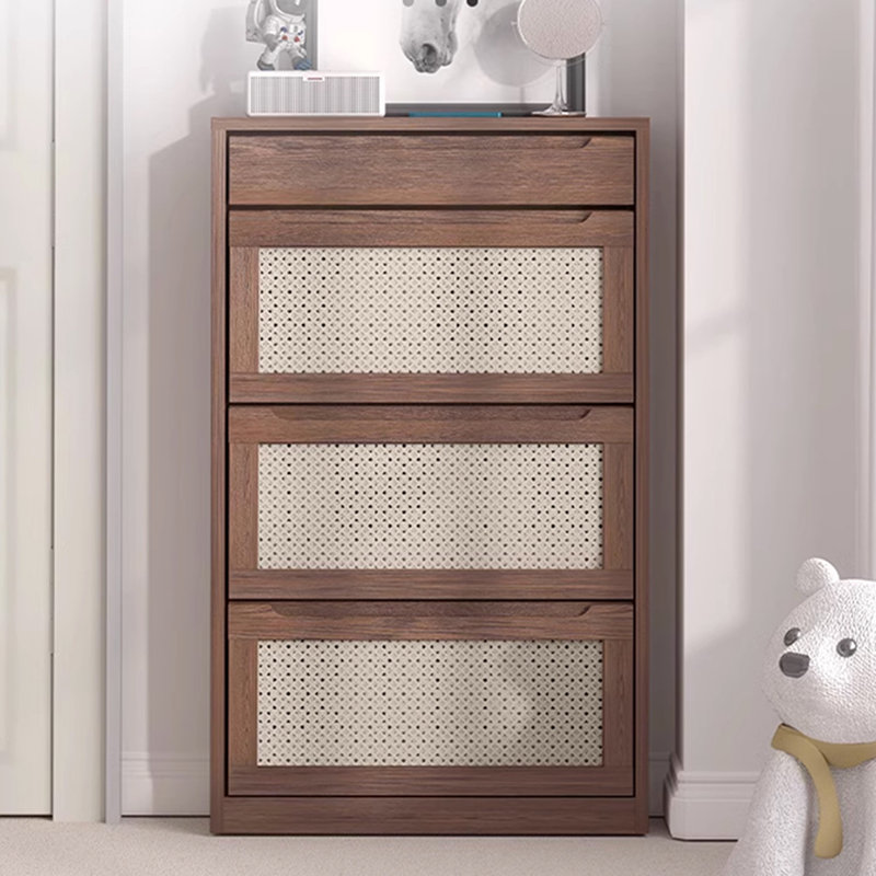 Walnut Solid wood Shoe Storage, 47.24" H x 23.62" W x 6.69" D