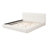Minimalist Modern Bouclé Upholstered Platform Bed with Rounded Cloud Silhouette-123862950