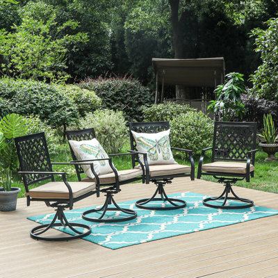 Outdoor Dining Armchair with Cushions