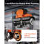 Electric Hoist Manual Trolley, 2200 lbs/1 Ton Load for PA600 PA700 PA800 PA900 PA1000, Push Beam Trolley with Dual Wheels, 2.68"-4.33" Adjustable Beam Flange Width for Straight & Curved I-Beam