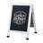 Magnetic A-Frame Chalkboard Sign - Double-Sided Chalk Sandwich Board Sidewalk Sign - 30" X 20" - White