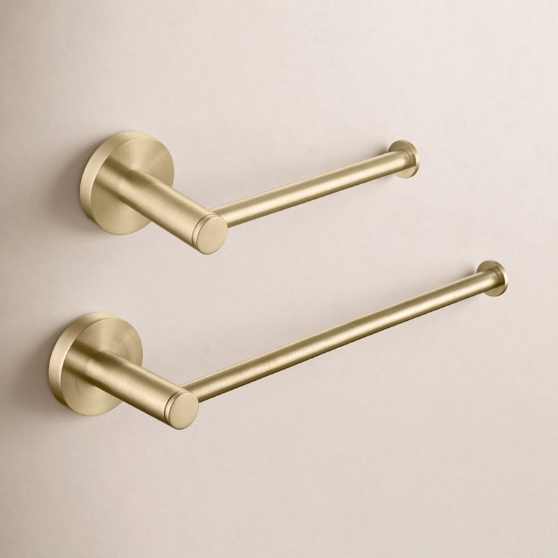 2 - Piece Bathroom Hardware Set, Brushed Gold