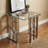 Roddy Glass Top End Table
