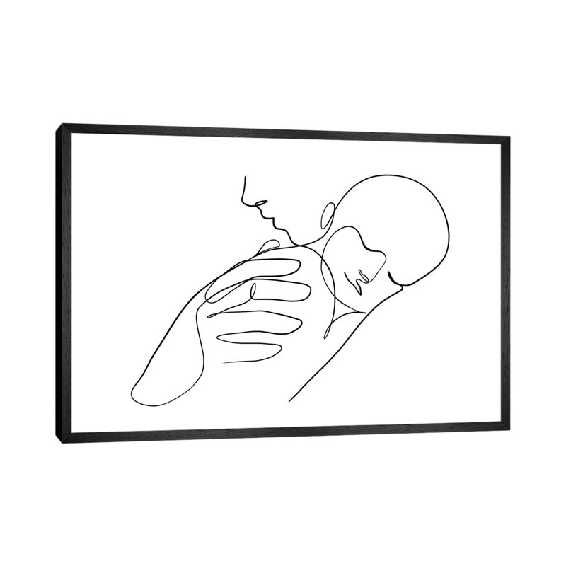 Newborn by Dane Khy - Print on Canvas, 66.04cm H x 101.6cm W x 3.81cm D, Black Framed