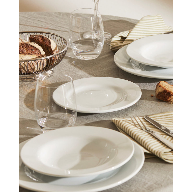 White Ceramic Soup Bowls Set of 4