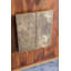 Buffet Aacia Home 64 po en bois d'acacia brun avec détails en laiton et base en fer doré, armoire de rangement traditionnelle à 4 portes, pour le salon, le vestibule ou la chambre à coucher