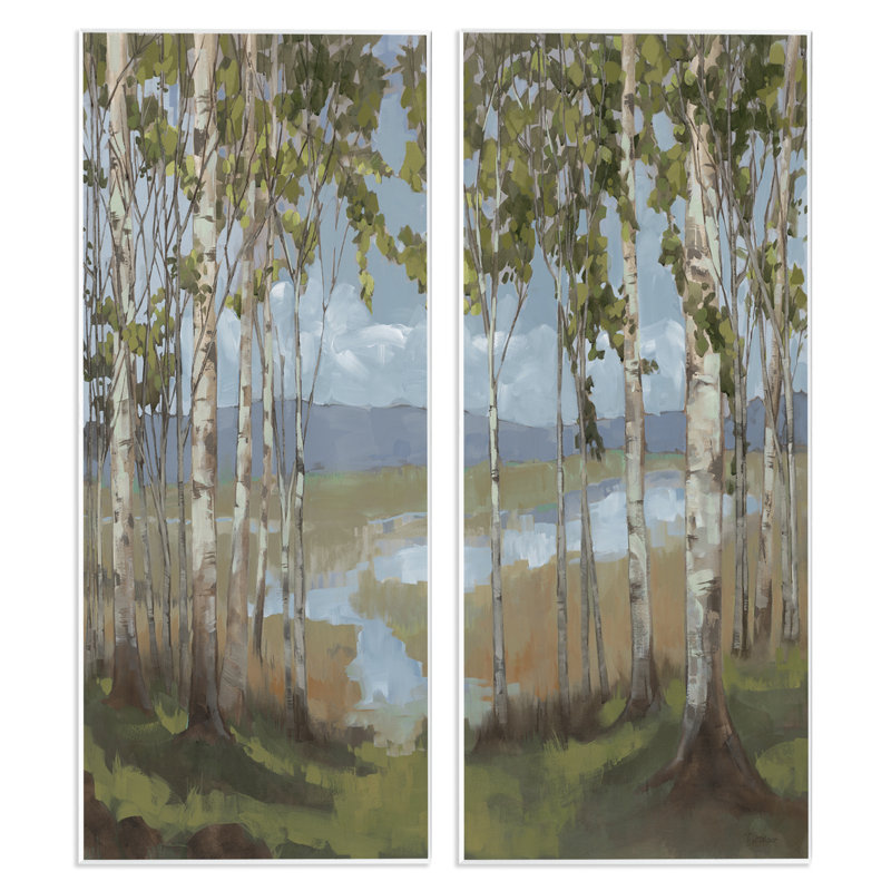 Ensemble de 2 plaques murales en bouleau blanc par Trevor Copenhaver