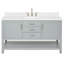 Meuble-lavabo sur pied simple 60 po avec plateau en quartz Abby-94003811