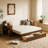 Multifunctional Daybed with Removable Desk, Storage Drawers & Hydraulic Side Table, Space-Saving Sofa Bed Frame-1717783897-1717783899
