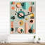 Minimal géométrique circulaire en pastel délavé rétro - très grandes horloges murales modernes Mid-Century-99634878