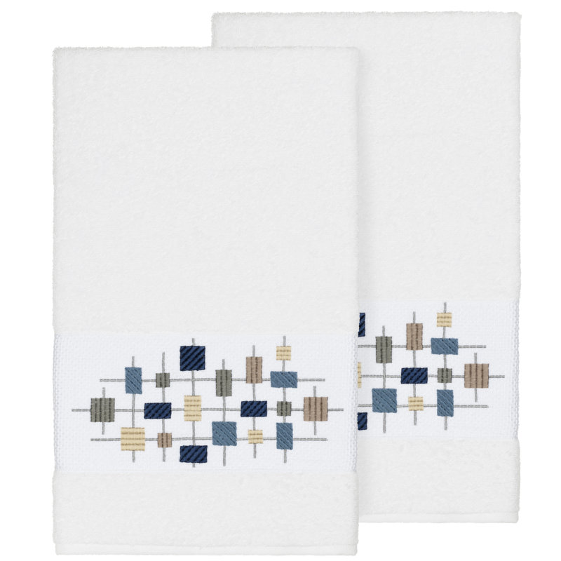 Ensemble de serviettes de bain 2 pièces Khloe, Blanc