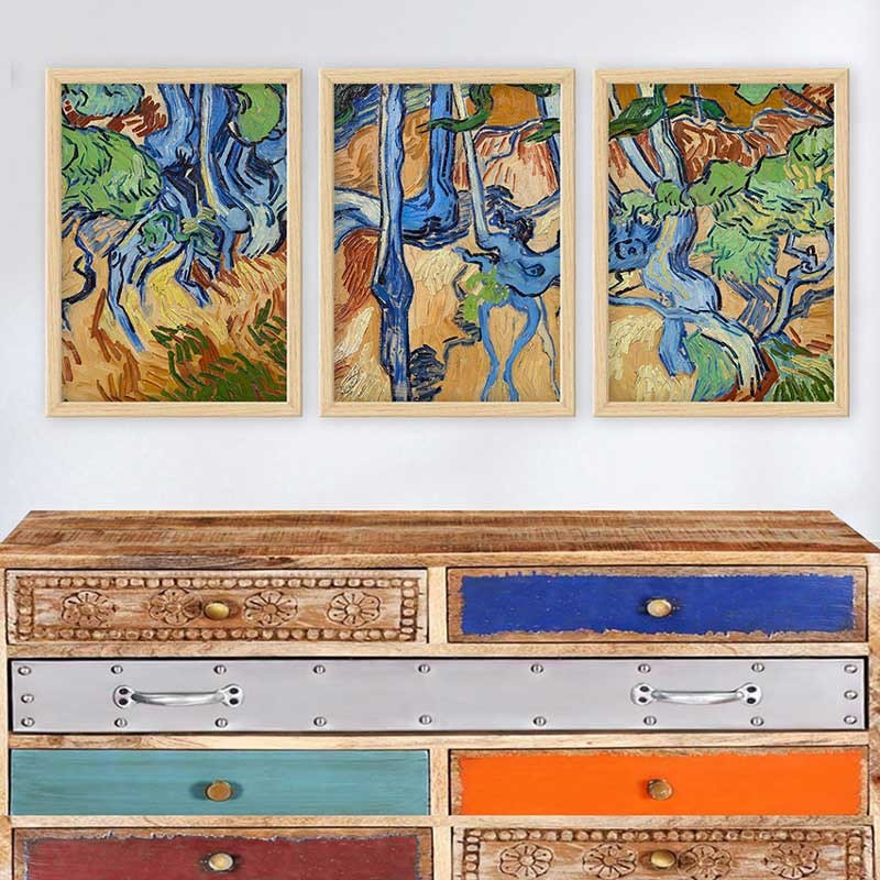 Peinture décorative encadrée, H 13,78 po x l 17,72 po