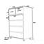 Commode haute 41 pouces avec 6 tiroirs, 2 poignées en métal, gris, Jen