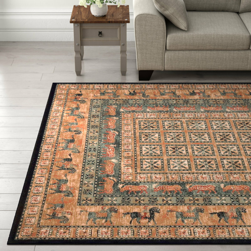 Pine Grove Oriental Wool Area Rug, Rectangle 135 x 200cm